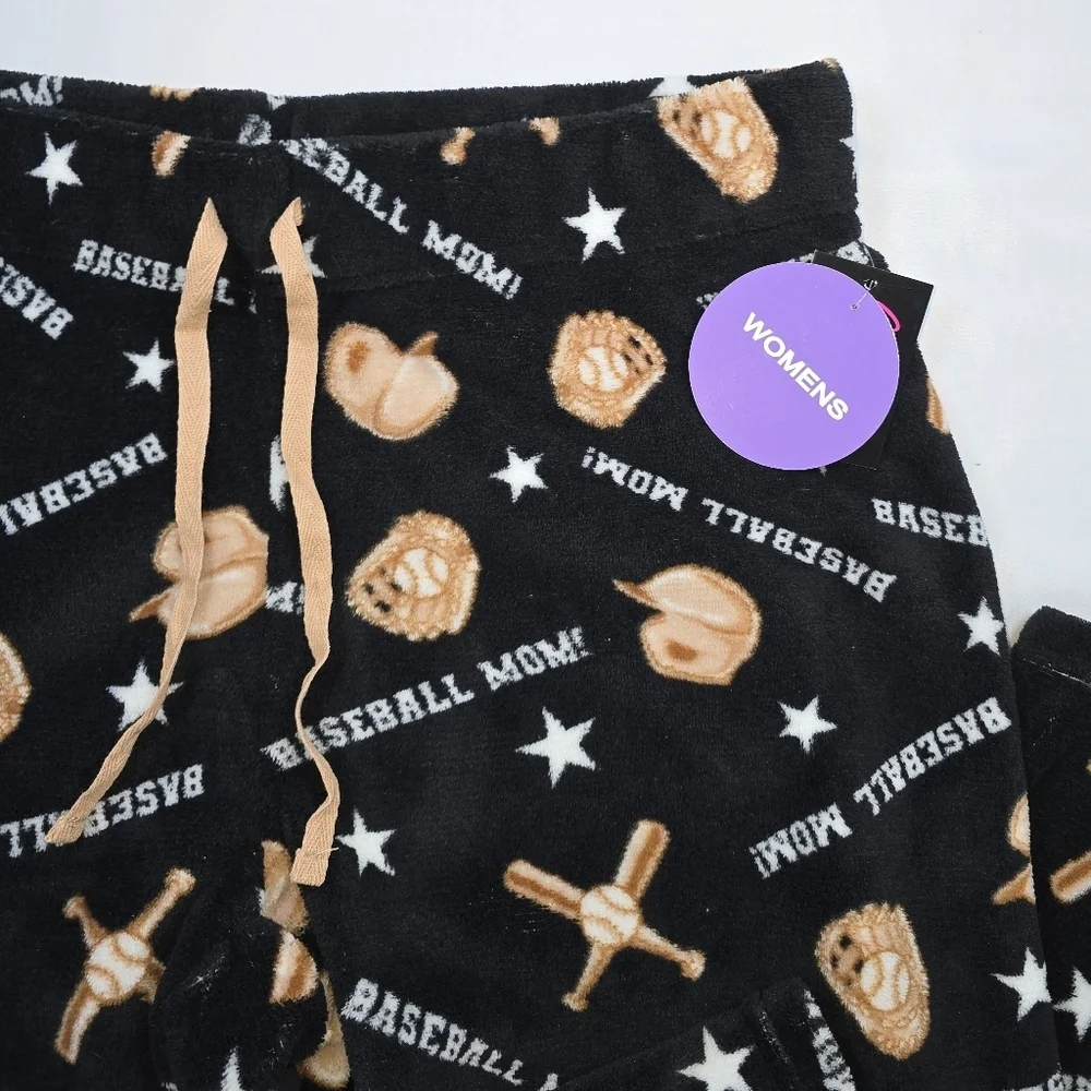 Canyon Creek NWT Womens Size LARGE Baseball Mom Soft Plush Lounge Pants
